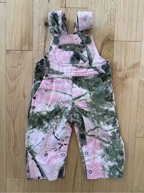 Cabela's Pink and Green Camouflage Kids Overalls